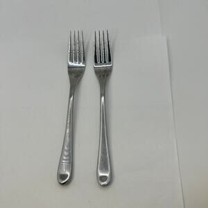 2 Individual Salad Fork Brynley Mikasa 7 1/8" Modern Simple Minimalist